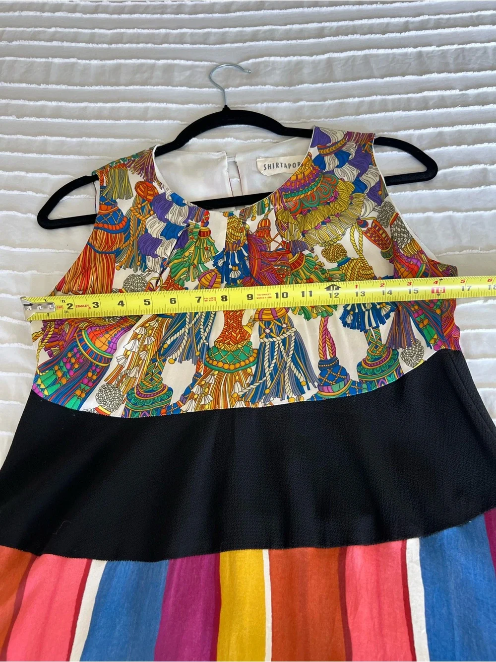 Shirtaporter multi colored silk sleeveless floral striped dress size small It 40